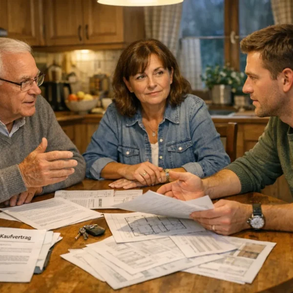 Haus von Eltern kaufen Beratungsgespräch Familie