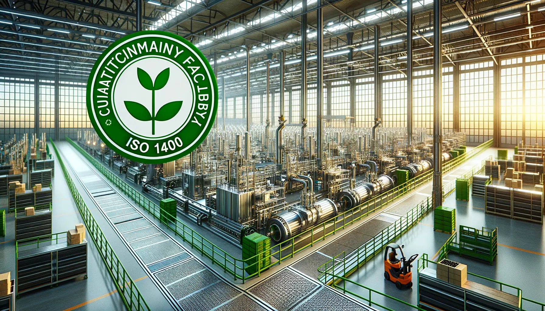 Industrie nachhaltige Fertigung umweltfreundlich ISO 14001 zertifiziert