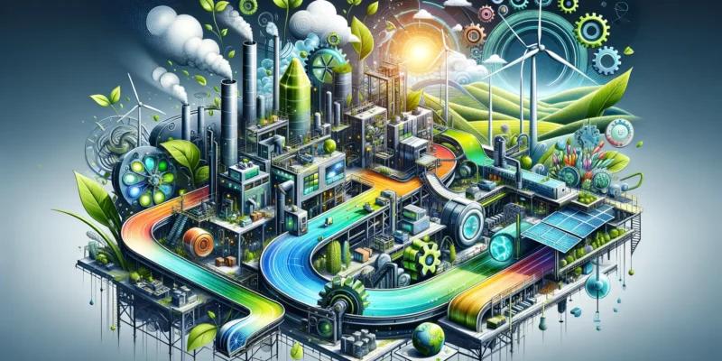 Nachhaltige Fertigung Industrie umweltfreundliche ressourceneffiziente Produktion 2025