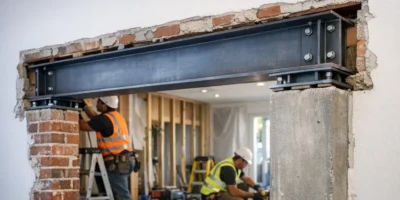 Stahlträger Wanddurchbruch mit fachgerechtem Einbau in tragende Wand